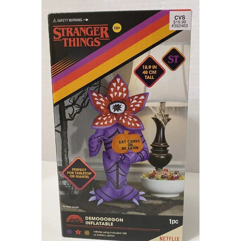 Gemmy Demogorgon Inflatable 19" Stranger Things USB or Battery Brand New